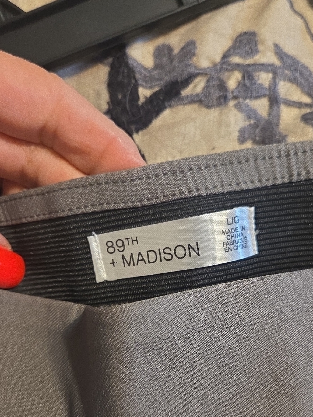 89th & Madison Gray Straight-Leg Ankle Pants - Picture 6 of 7